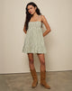 Afbeelding van Nikita Mini Dress in Groen Ruitje