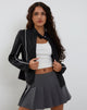 Afbeelding van Nila Zip Up Bikerjasje in zwart nylon