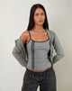 Afbeelding van Nilaso Vest Top in Grijs met Tapshoe Binding