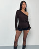 Afbeelding van Nirmala Top in diagonaal en ministreep Maroon