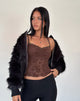 Afbeelding van Noira Cami Top in Romantic Rose Flock Bruin