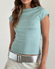 Afbeelding van Nova Top in Shimmer Rib Lichtblauw