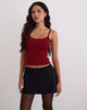 Afbeelding van Ziva Knit Cami Vest Top in Bourgondië