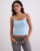 Afbeelding van Ziva Knit Cami Vest Top in Blauw