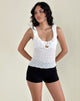 Afbeelding van Olaya Frill Edge Top in Krisan Kant Wit