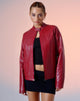 Afbeelding van Olivia Jacket in PU Bloedrood
