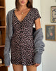 Afbeelding van Omoni Mini Jurkje in Red Rose Ditsy Black