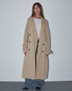 Afbeelding van Orcati Trenchcoat met twee rijen knopen in Tan