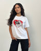 Afbeelding van Oversized Basic T-shirt in Wit met Vissen Motel Pet