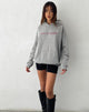 Afbeelding van Oversized Hoodie in Grijs Marl met Worst Nightmare Graphic