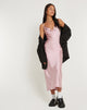 Afbeelding van Palasha Midi Dress in Satijn Dusky Pink