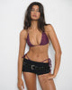 Afbeelding van Pami Bikini Top in bordeauxrood met studs