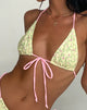 Afbeelding van Pamita Bikinitop in Paisleygeel met roze bies