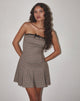 Afbeelding van Panola Mini Dress in Micro Check Bruin