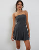 Afbeelding van Payoda Mini Dress in Pinstripe Grey