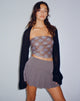 beeld van PEGGY TOP GREEN BLURRED CHECK DARK OLIVE