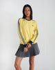 Afbeelding van Prata Lange Mouw Top in Limonade met Navy Binding