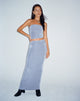 Afbeelding van New Tulus Low Rise Maxi Skirt in Leisteenblauw