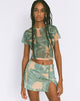 beeld van MOTEL X OLIVIA NEILL Pelma Mini Rok in Collage Bloemen Schaduwgroen