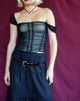 Afbeelding van Dinar Crop Top in Zwart Mesh