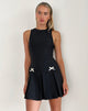 Afbeelding van Radeta Mini Dress in Zwart met Ivory Strikken