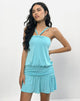 Afbeelding van Ramira Drop Waist Jurk in Cupro Aqua