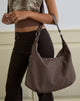 Afbeelding van Grote bruine tas met studs