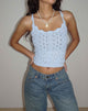 Afbeelding van Reagan Pointelle Knit Cami Top in Baby Blue