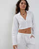 Afbeelding van Lyse Super Cropped Shirt in Wit