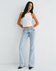 Afbeelding van Rigid Low Rise Flare Jeans in 80s Light Wash