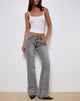 Afbeelding van Rigid Low Rise Flare Jeans in Grey Wash