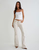 Afbeelding van Rigid Low Rise Flare Jeans in Off White