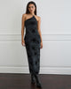 Afbeelding van Rikaya Maxi Dress in Burn Velvet Grey