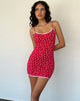 Afbeelding van Riniki Bodycon Mini Jurk in Hart Rood
