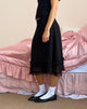 Afbeelding van Lenuta Chiffon Midi rok in zwart