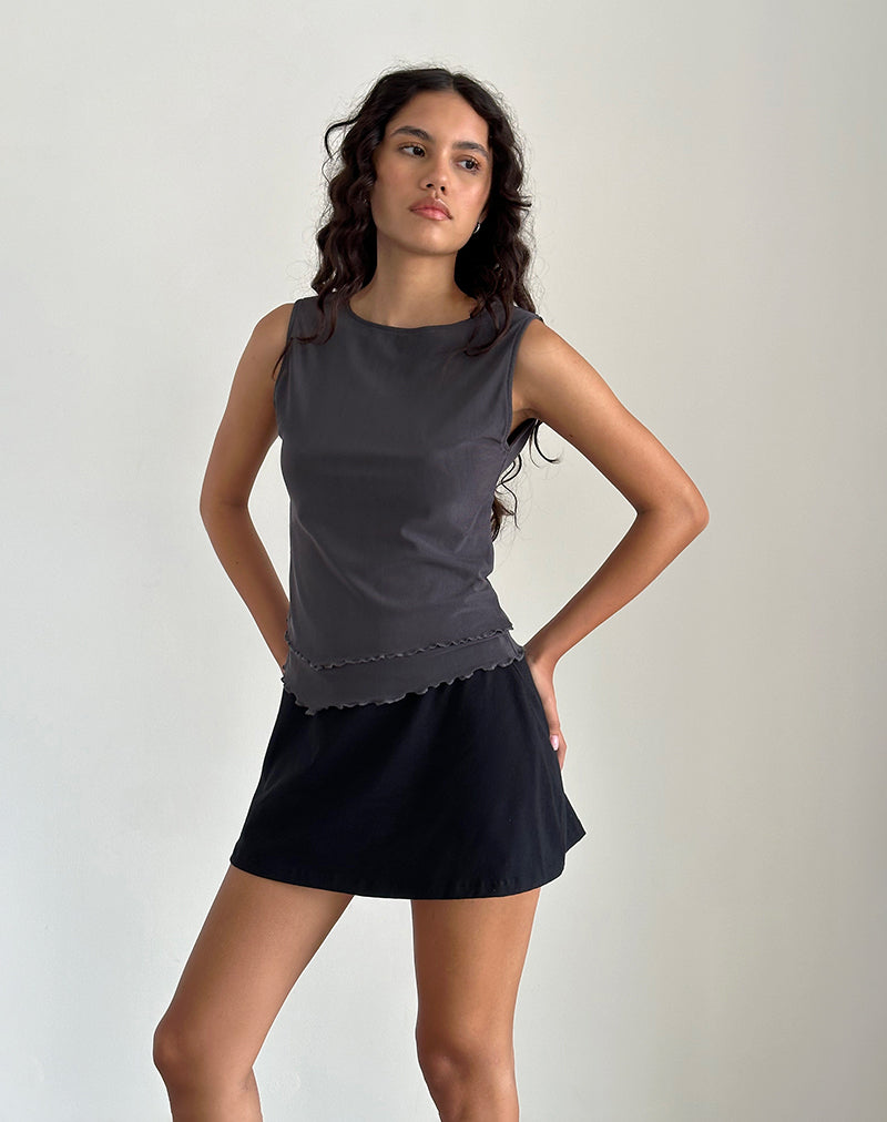 Rochie Asymmetrische Top in Mesh Ocean Storm