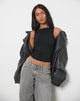 Afbeelding van Rocio Hoge Hals Rugloze Tank Top in Zwart