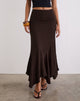 Afbeelding van Rombe Maxi Rok in Bittere Chocolade