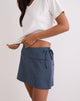 Afbeelding van Ryker Skort in Stretch Tailoring Krijtstreep Navy