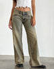 Afbeelding van Roomy Extra Wide Leg Low Rise Jeans in Sandy Blue Acid