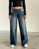 Afbeelding van Roomy Extra Wide Low Rise Jeans in Dark Vintage