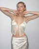 Afbeelding van Sahira Kanten Cami Top in Satijn Vintage Rozenkrans
