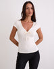 Afbeelding van Saiba Cap Sleeve Top in Cupro Crème