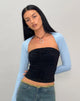 Afbeelding van Sajna Bandeau Top met ruches in zwart