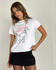 Afbeelding van Saki T-shirt in wit met poedelgrafiek
