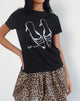 Afbeelding van Saki T-shirt in zwart met Lets Dance-opdruk