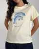 Afbeelding van Saki T-shirt in Buttermilk met Better Together Slogan