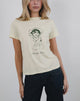 Afbeelding van Saki T-shirt in karnemelk met kersenwijnprint