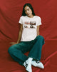 Afbeelding van Saki T-shirt in Ivoor met Retro Cassette Motief