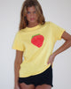 Afbeelding van Saki T-shirt in limonade oversized aardbei